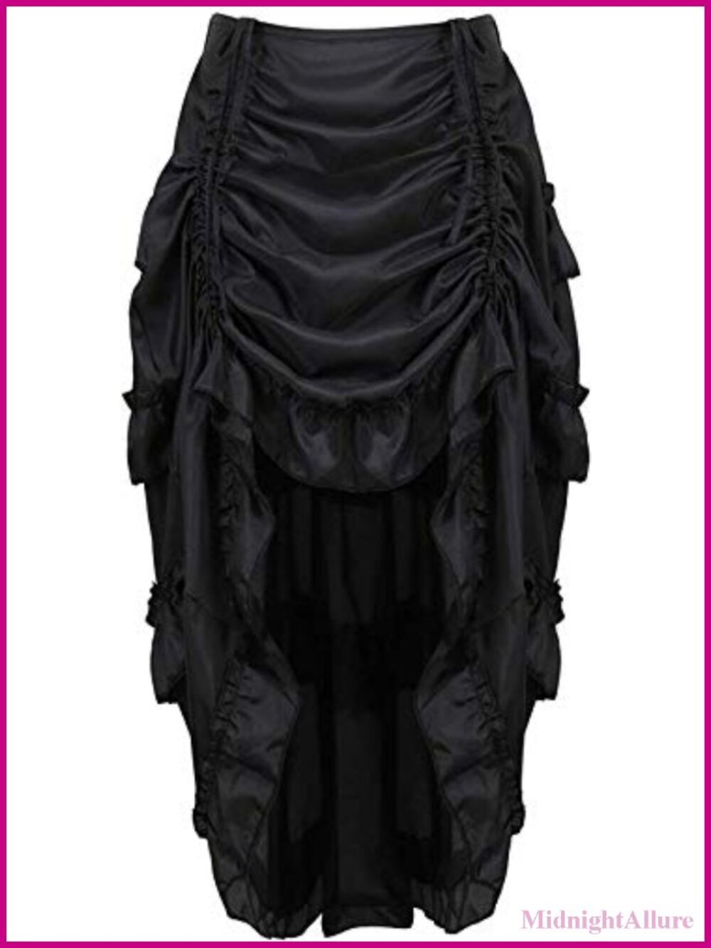 Women's High Low Maxi Skirt Gothic Steampunk Tiered Cotton Polyester